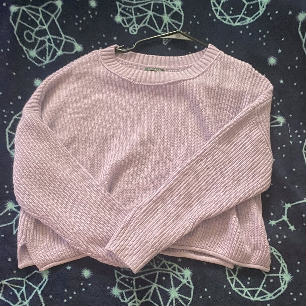 Purple Cropped Sweater